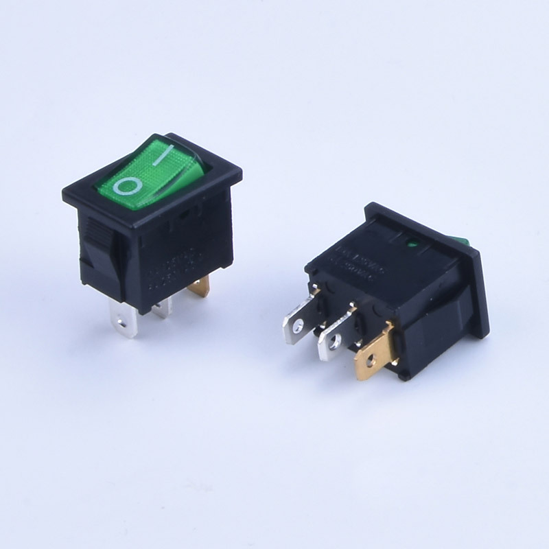 单刀单投船型开关三脚单挡带灯2