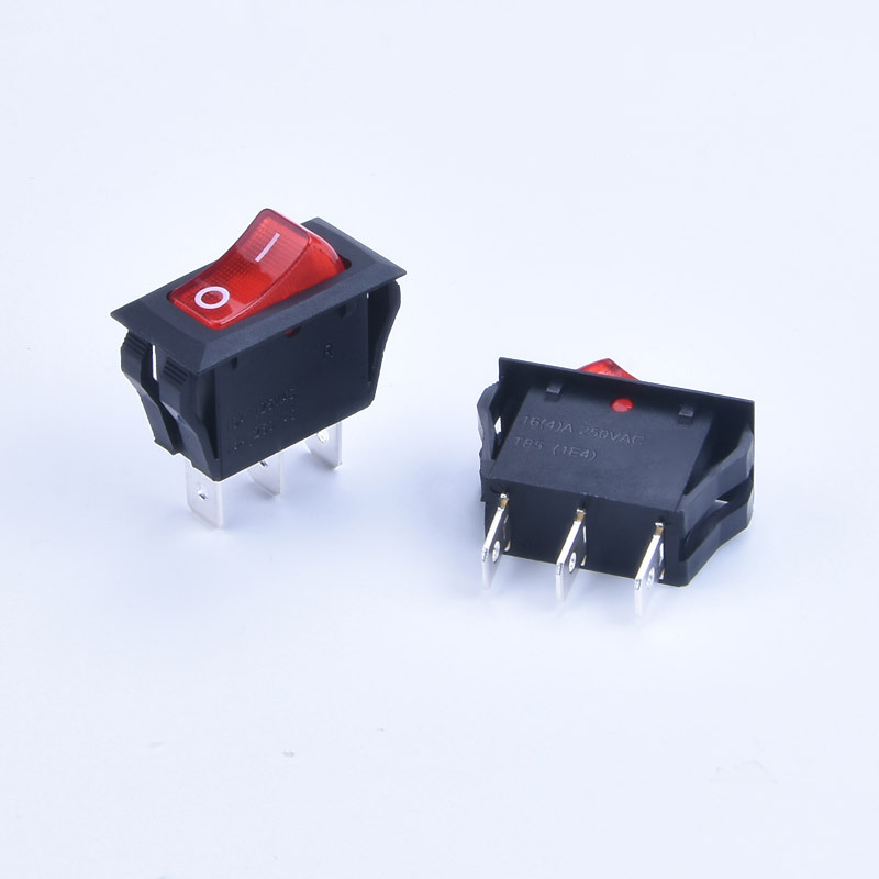 单刀单投船型开关三脚带指示灯2