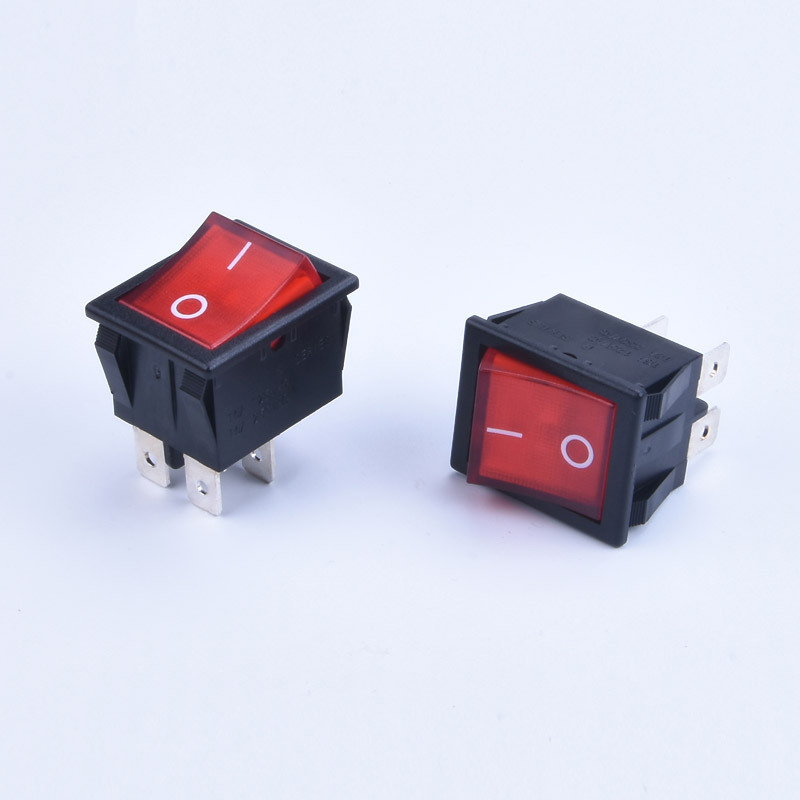 双刀单投船型开关四脚单档带灯2