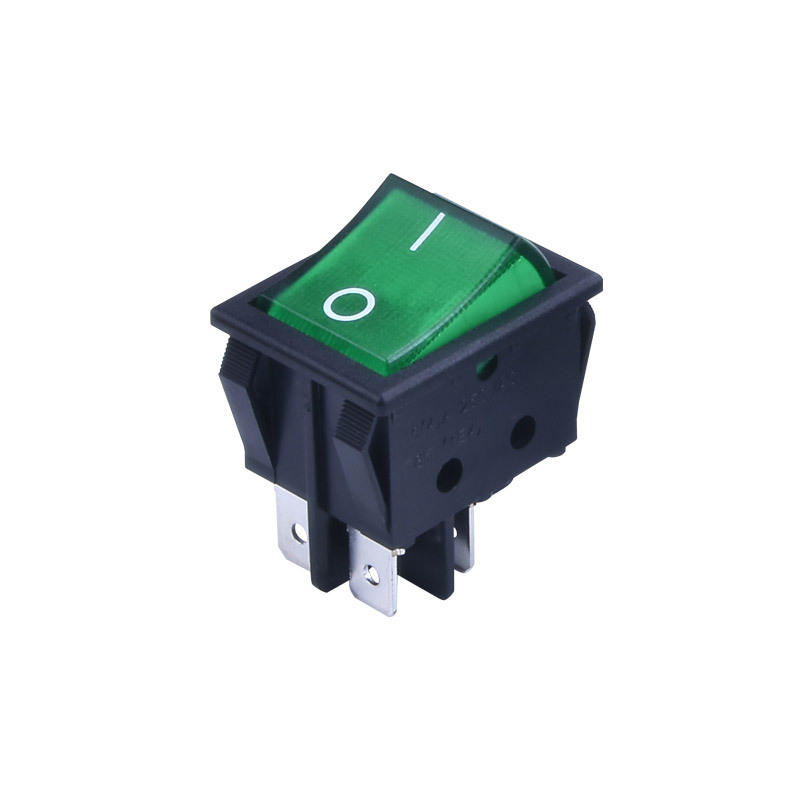 双刀单投船型开关四脚单档带灯船型开关船型开关32x25船型开关