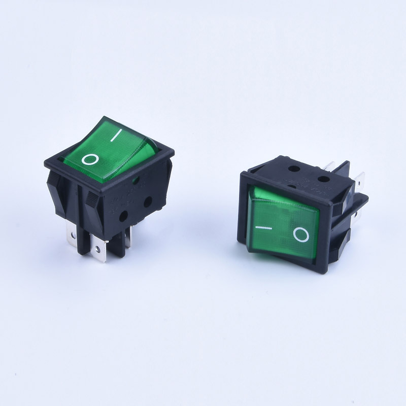 双刀单投船型开关四脚单档带灯2