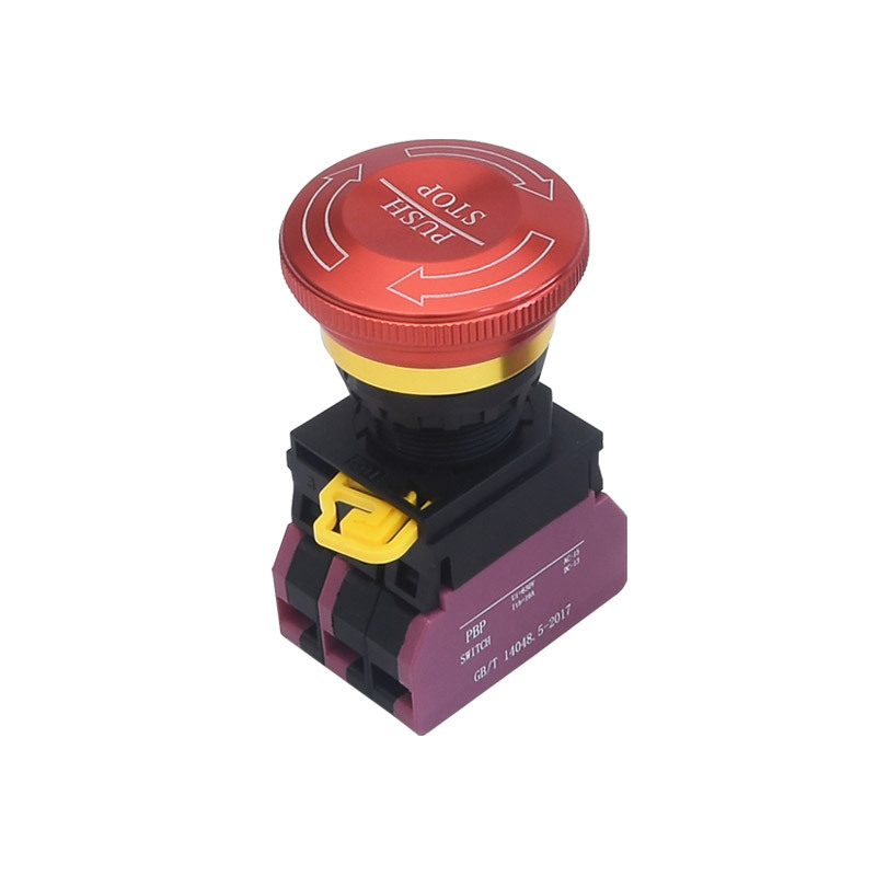 厂家供应22mm安装孔金属紧急急停按钮开关定制