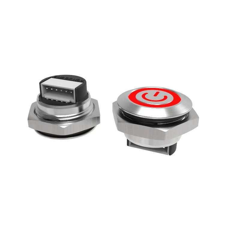 19mm超小行程超薄金属按钮开关1